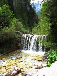 Scenic view of waterfall