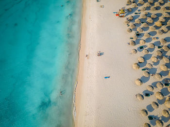 High angle view of beach