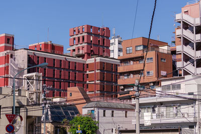 Low angle view of buildings against sky