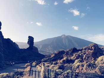 Scenic view of teide national park against sky at tenerife
