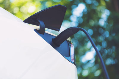 Close-up of car window