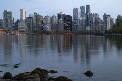 Vancouver skyline at night