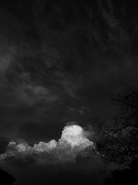 Low angle view of clouds in sky