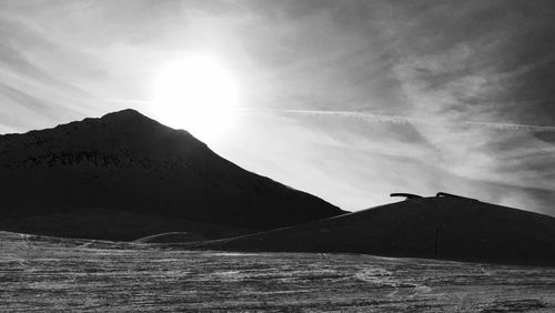 Scenic view of desert against sky