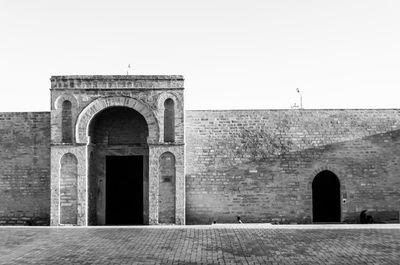 View of fort against clear sky