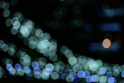 Defocused image of lights