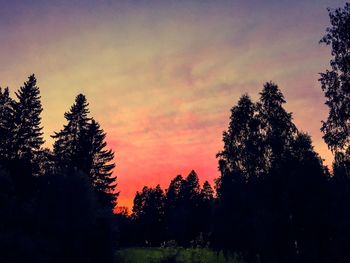 Scenic view of landscape at sunset