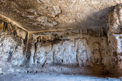 Damaged wall in old building