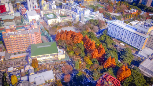 Aerial view of city