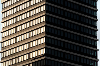 Low angle view of modern building in city