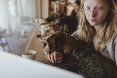 Woman with dog