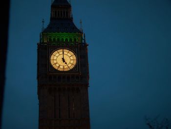 Low angle view of clock tower