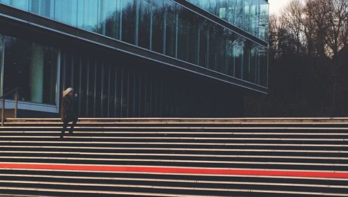 People walking on steps