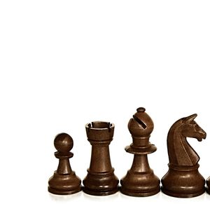 Close-up of chess pieces