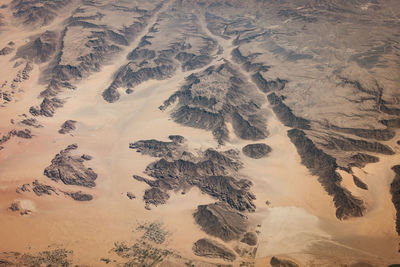 High angle view of volcanic landscape