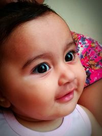 Close-up portrait of cute baby