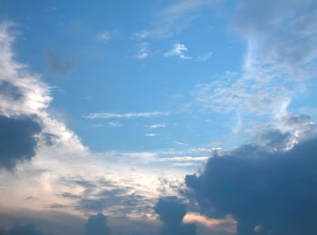 Low angle view of clouds in sky