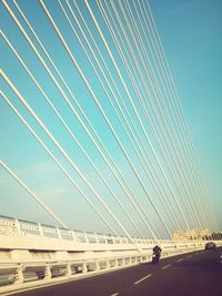 Low angle view of bridge against sky