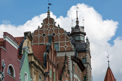 Low angle view of buildings against sky