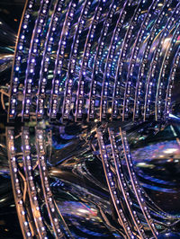 View of illuminated lights at night