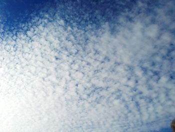 Low angle view of cloudy sky