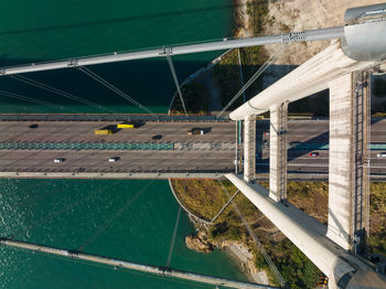 Low angle view of bridge against sky