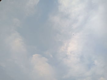 Low angle view of white clouds in sky