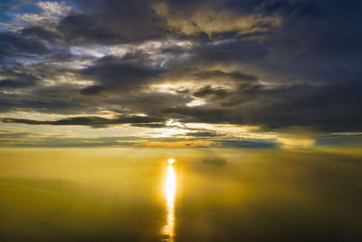 Scenic view of dramatic sky during sunset