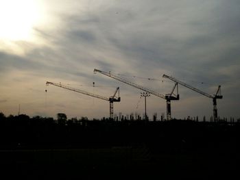 View of clouds over landscape