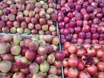 Full frame shot of fruits at market stall