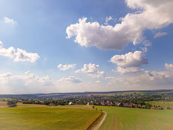 Panoramic view of landscape against sky