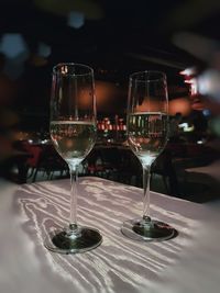 Close-up of beer in glass