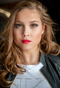 Close-up portrait of young woman