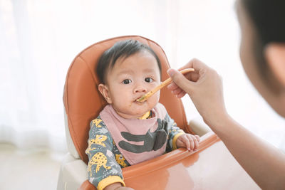 Portrait of cute baby girl