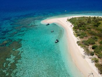 High angle view of beach