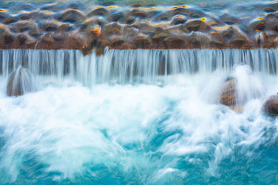 Scenic view of waterfall