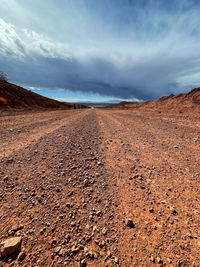 Scenic view of desert against sky