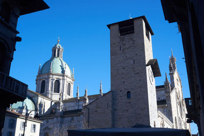 Low angle view of historic building against clear sky