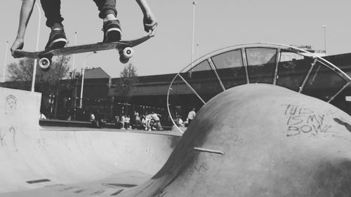 Skateboarder jumping