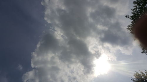 Low angle view of cloudy sky