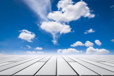 Low angle view of scenic view of blue sky