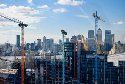 View of skyscrapers in city