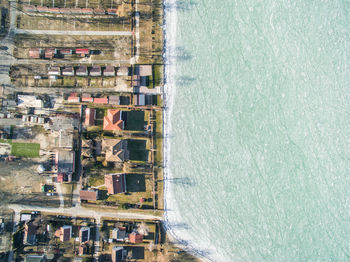 Aerial view of buildings in city