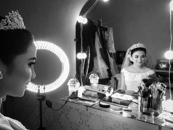 Portrait of young bride