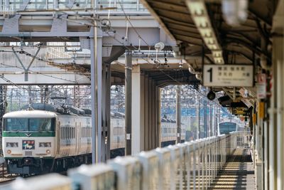 View of railroad station platform