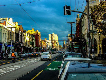 City street with buildings in background