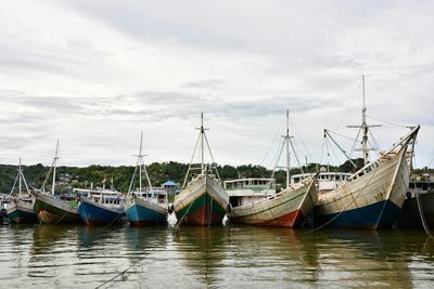 Boats in harbor