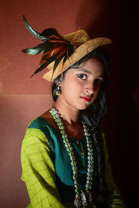 Traditional dress and young eye