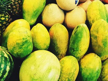 Full frame shot of fruits for sale in market