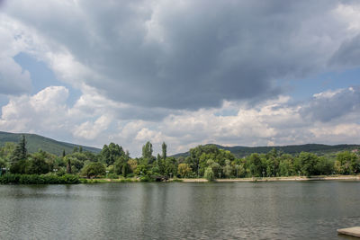 Scenic view of river against sky